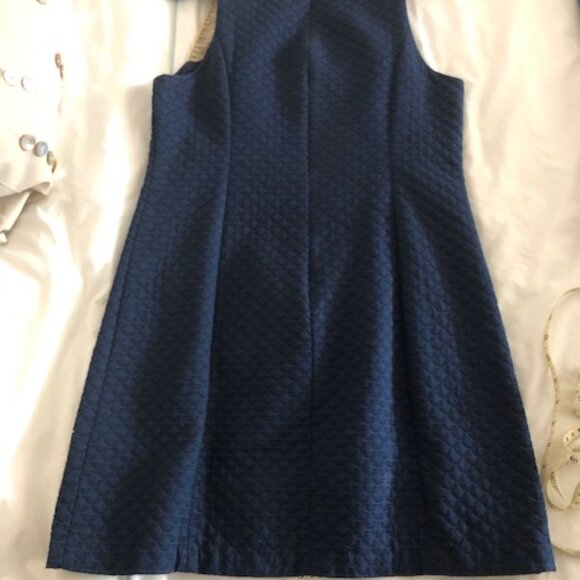 Lilly Pulitzer 25138 True Navy/Soutache Gold Tana Shift Dress size 12 - Picture 4 of 4